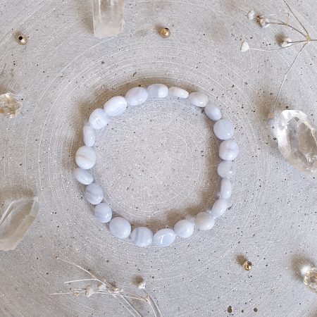 Edelstein Chalcedon Nugget Armband